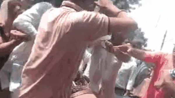 The video went viral on social media as the BJP leader was slapped in Uttar Pradesh.