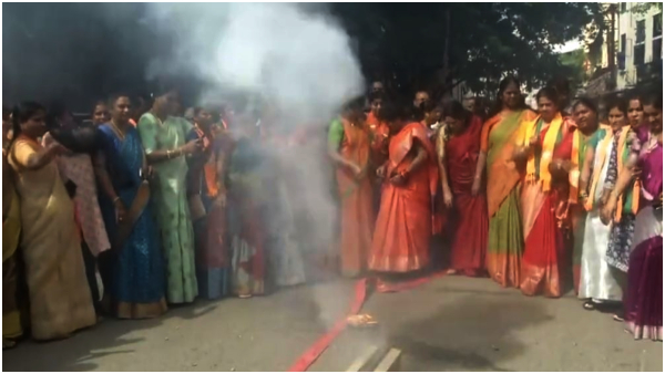 BJP women workers celebrate as centre tabled Womens Reservation Bill in Lok Sabha