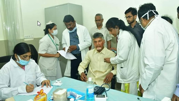health tests to chandrababu naidu at sunday 4am in vijayawada hospital; sent to sit office health tests to chandrababu naidu at sunday 4am in vijayawada hospital; sent to sit office