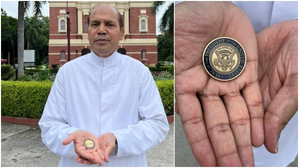 G20 Summit: Joe Biden gifted memorabilia to Father Nicholas Dias G20 Summit: Joe Biden gifted memorabilia to Father Nicholas Dias