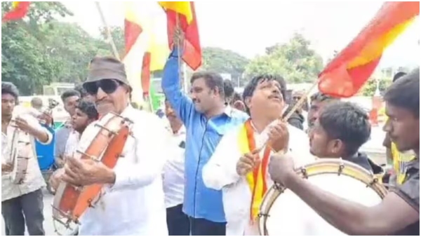 There is heavy police presence in the entire state in connection with the Karnataka Bandh