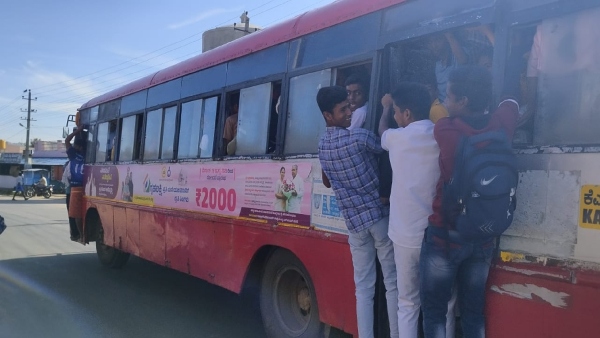  Rs 332.77 crores were spent as women travel free on KSR TC buses in Karnataka. 