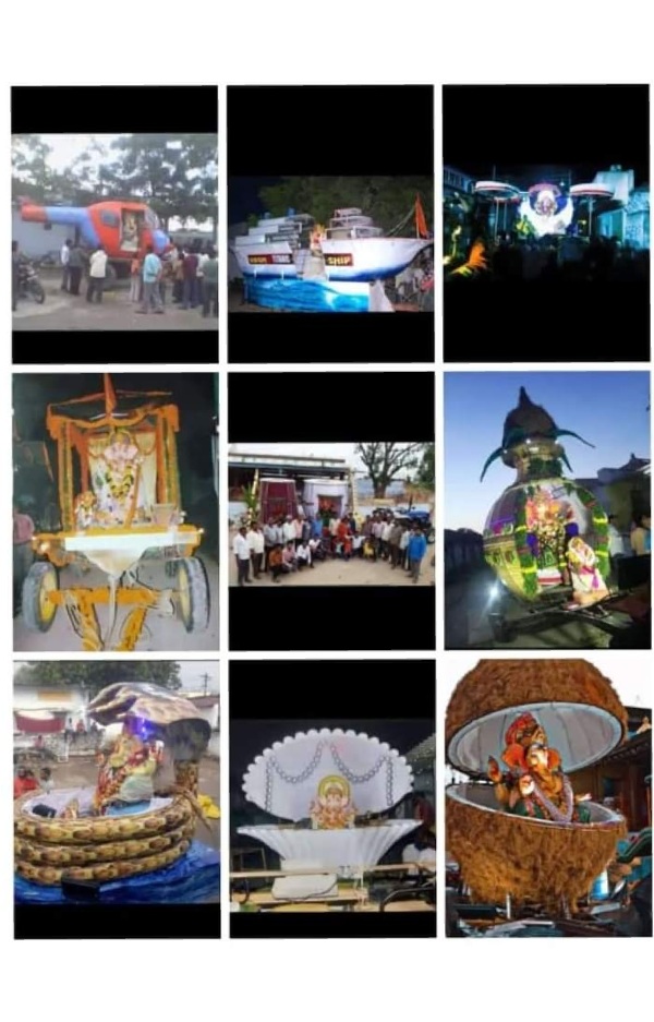 Immersion of idols of lord ganesh was held in manthani of peddapalli in grand manner