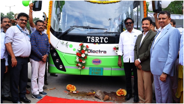 TSRTC launched Electric green metro luxury ac buses in Hyderabad