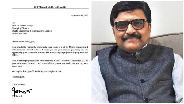 after comments on skill scam, former ap ias pv ramesh resigns to meil job..