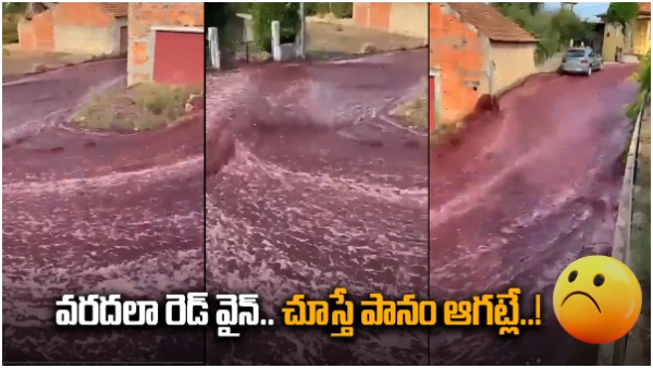 A video of Portugal red wine flowing through the colonies has gone viral on social media