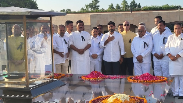 TDP leaders visited Raj Ghat in Delhi and paid their respects at Mahatma Gandhi