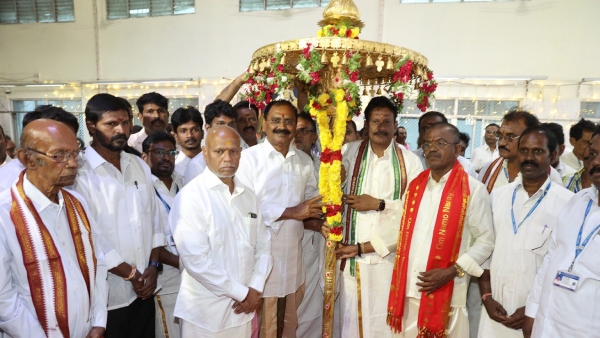 TTD hold Golden Umbrella Festival during the Salakatla Brahmotsavam at Tirumala