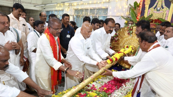 TTD hold Golden Umbrella Festival during the Salakatla Brahmotsavam at Tirumala