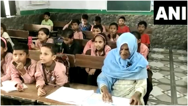 well done : 92-year-old grandmother is going to school.