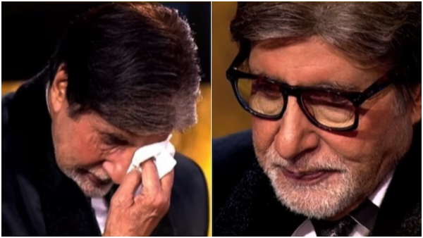 Big B Amitabh Bachchan tears up on his birthday.. KBC is very special today!!