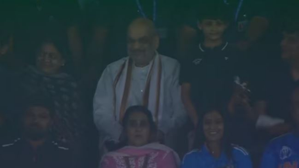 Union Home Minister Amit Shah came to watch India Pakistan match in Ahmedabad Union Home Minister Amit Shah came to watch India Pakistan match in Ahmedabad