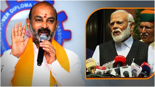 bandi sanjay slams kcr family and brs party