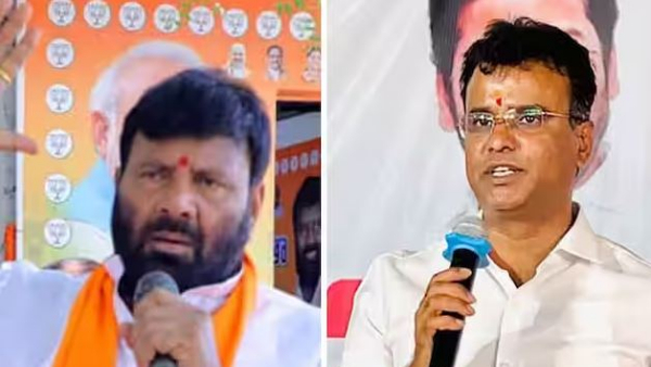 Kuna Srisailam Goud filed a police complaint against Kutbullapur MLA Vivekananda