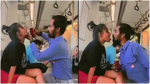 A video related to the work done by a young couple in Delhi Metro is going viral on social media