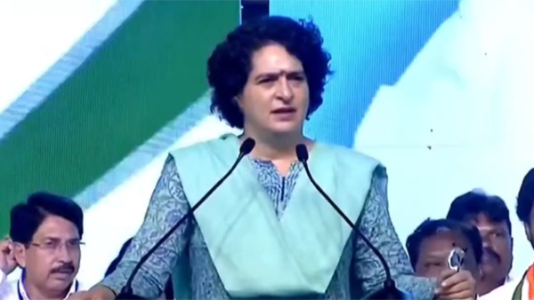 brs remote in modis hand: priyanka gandhi slams kcr and bjp
