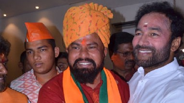 Goshamahal MLA raja singh came to the bjp office after one year.