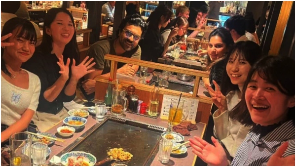 Ramcharan fans who came to India from Japan...