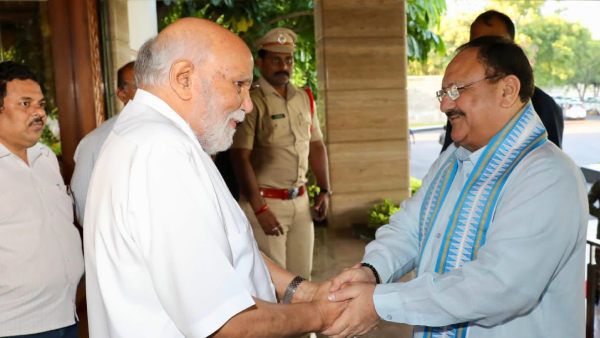 Former CS IYR Tweet over JP Nadda meets Ramoji and RK Goes viral