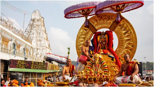 Sri Malayappa Swamy shined brightly on Suryaprabha Vahanam on Saturday morning in Tirumala. Sri Malayappa Swamy shined brightly on Suryaprabha Vahanam on Saturday morning in Tirumala.