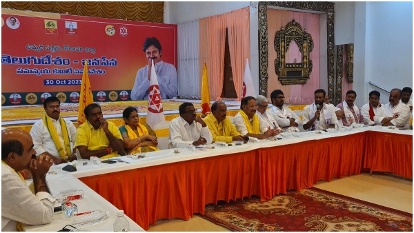 tdp-janasena joint co-ordinatioin committee meetings across ap with single point agenda