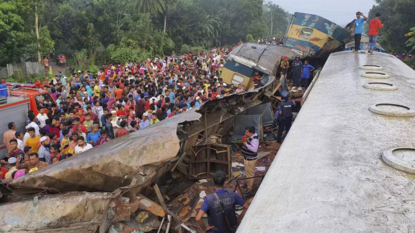15 Killed, over 100 injured After 2 Trains Collide In Bangladeshs Dhaka
