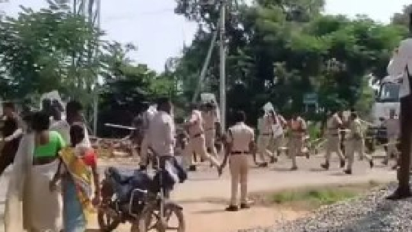 Villagers Protest Against Ethanol Factory in chittanur; police and locals injured in fight