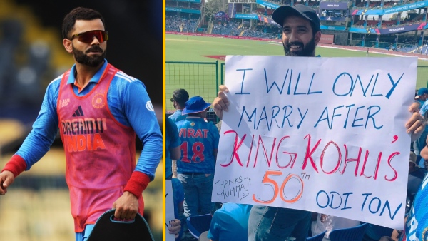 World Cup 2023, IND vs AFG: Virat Kohlis fan displayed a interesting placard