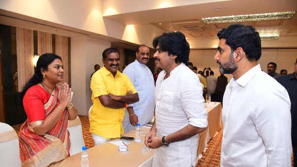  tdp-janasena joint co-ordination committee meeting begins in rajahmundry, pawan, lokesh attends