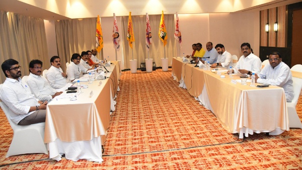  tdp-janasena joint co-ordination committee meeting begins in rajahmundry, pawan, lokesh attends