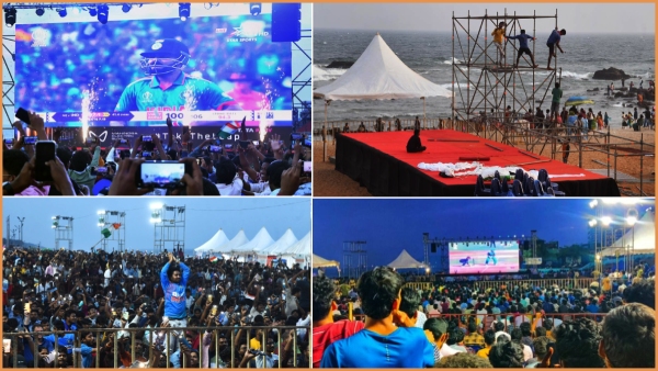 andhra cricket asssociation to screen icc World Cup Final match on big screens in 13 cities in ap 
