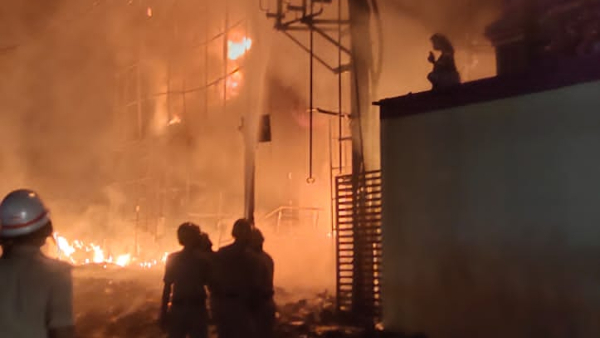 A fire broke out in a building housing a software company in Bengaluru