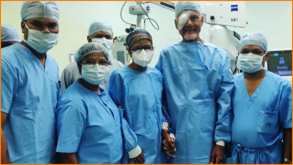 Chandrababu Naidu successfully underwent cataract surgery at LV prasad eye institute