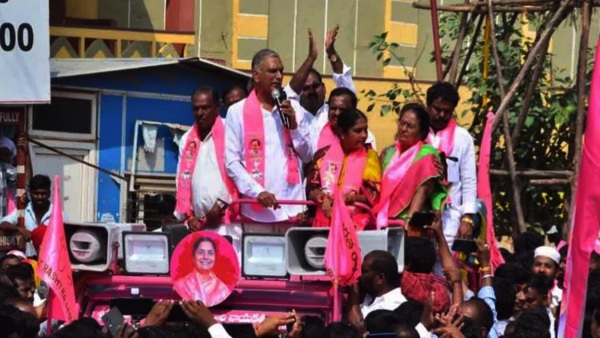 Harish Rao hits out at BJP and congress in election campaign Harish Rao hits out at BJP and congress in election campaign