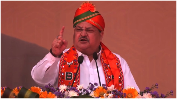 JP Nadda hits out brs and congress party in Narayanpet telangana bjp public meeting JP Nadda hits out brs and congress party in Narayanpet telangana bjp public meeting