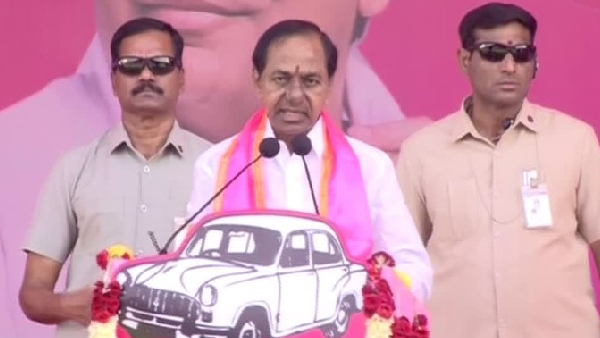 KCR hits out at Rahul gandhi n election campaign in kollapur, alampur public meeting
