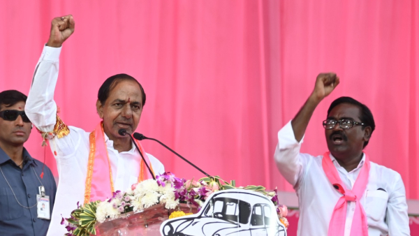 KCR hits out at tummala nageswara rao; appeals for puvvada ajay win in khammam public meeting.