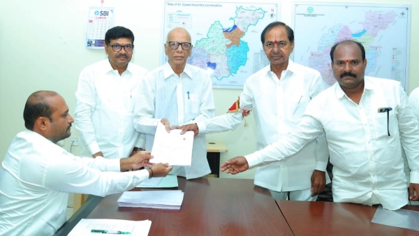 CM KCR Files nomination form Gajwel, contesting for Two seats in present Elections
