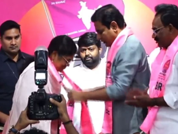 Congress leader Palvai Sravanthi joined BRS