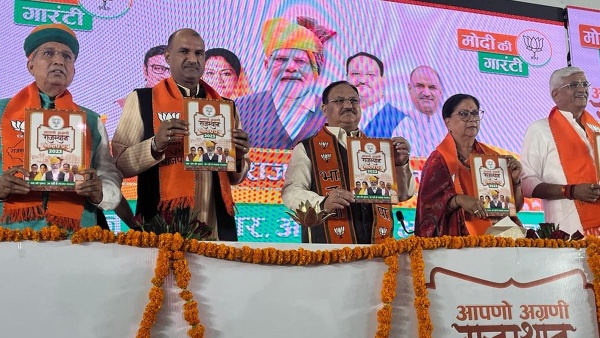 bjp released rajasthan poll manifesto, promises range from jobs to women police stations