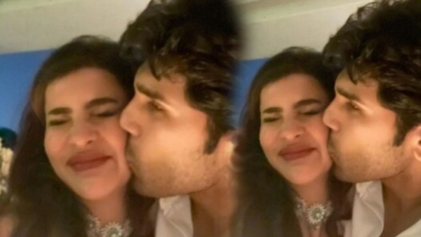 allu sirish kiss to manchu lakshmi at party