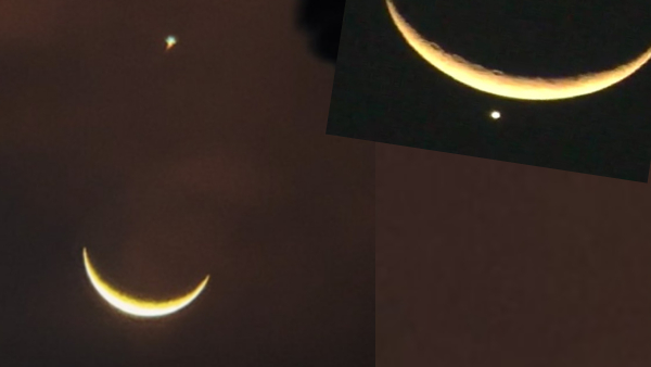 Moon and Venus conjunction made eye feast for the stargazers 