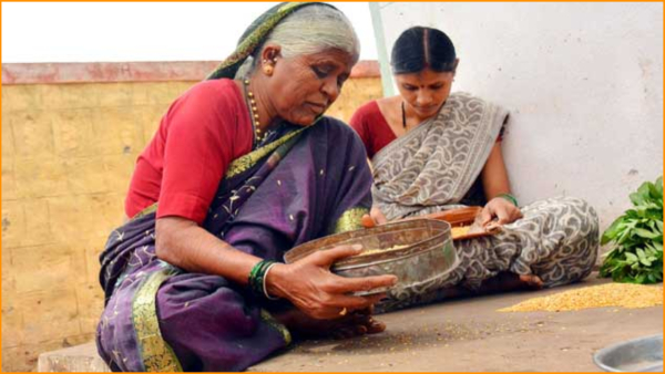 Old lady who donated land for school..