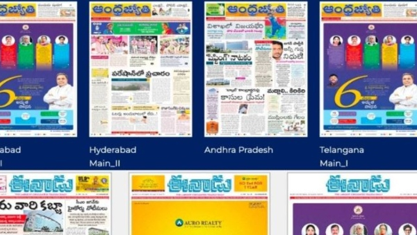 The EC warned the government in Karnataka for issuing advertisements in Telugu newspapers in Telangana