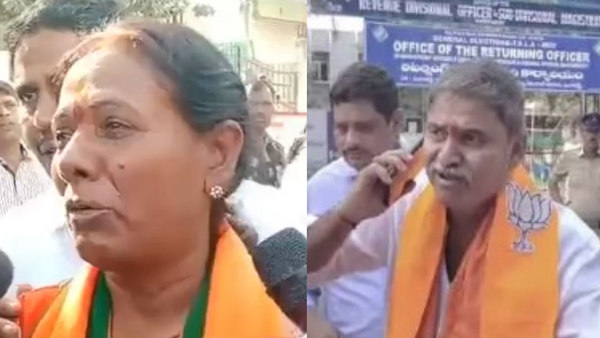  bjp changes candidates in last minute; tula uma cries, rajeshwar rao deshpande protests