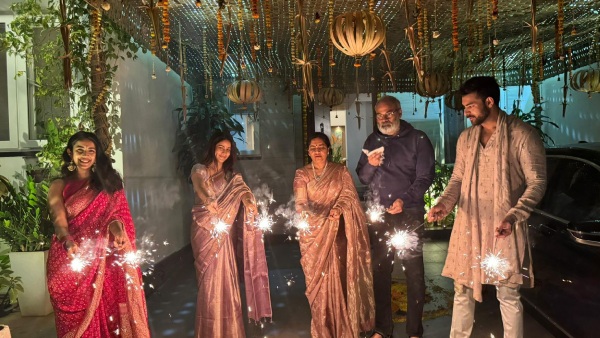 Newly married couple Varun Tej and Lavanya Tripathi celebrated their first Diwali 2023