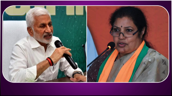 Vijayasai reddy targets purandeswari regularly in social media 