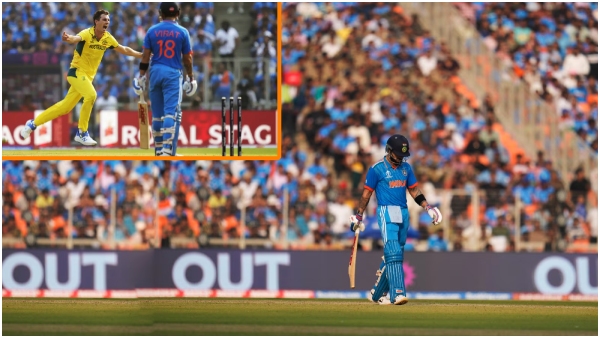 Virat Kohlis wicket turns the stadium into a library...