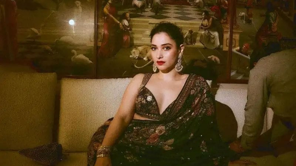 tamannaah bhatia latest black saree photos