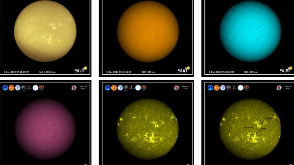  Aditya-L1 captures full-disk images of the Sun